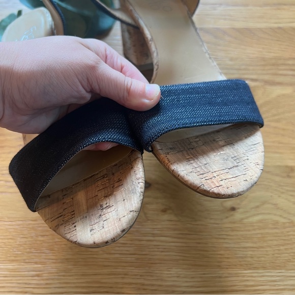 Franco Sarto ‘Melody’ Denim Cork Block Heels | Women’s Size 8M - Picture 5 of 7